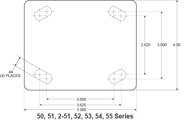 Heavy Duty Caster Wheel Top Plate Dimensions 