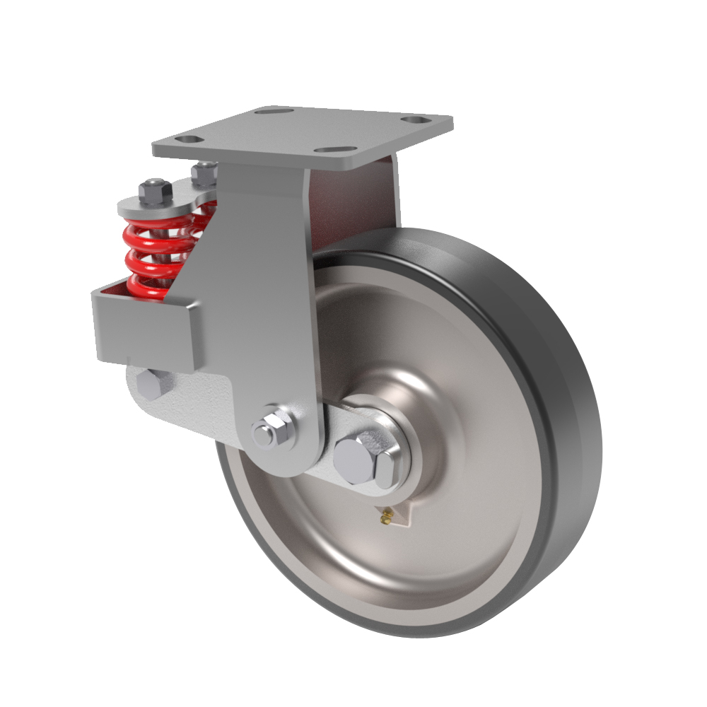 Rodajas Amortiguadas -10×2.5 Hule Moldeado – 320 Kg. Cap – Fija